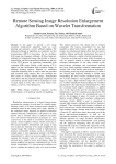 Remote Sensing Image Resolution Enlargement Algorithm Based on Wavelet Transformation