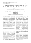 A New Algorithm for Computationally Efficient Modified Dual Tree Complex Wavelet Transform