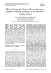 Robust Features for Speech Recognition using Temporal Filtering Technique in the Presence of Impulsive Noise