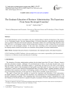 The Graduate Education of Business Administration: The Experience From Some Developed Countries