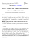 A Study of Information Literacy Training for Undergraduate Students