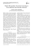Pattern Recognition: Invariance Learning in Convolutional Auto Encoder Network