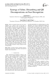 Synergy of Schur, Hessenberg and QR Decompositions on Face Recognition