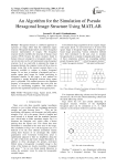 An Algorithm for the Simulation of Pseudo Hexagonal Image Structure Using MATLAB