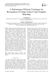 A Performance Efficient Technique for Recognition of Telugu Script Using Template Matching