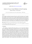 Analysis of Access Control Methods in Cloud Computing