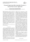 Towards Improving Recommender System: A Social Trust-Aware Approach