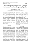 Study of Task Scheduling in Cloud Computing Environment Using Soft Computing Algorithms