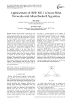 Appraisement of IEEE 802.11s based Mesh Networks with Mean Backoff Algorithm