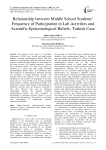 Relationship between Middle School Students' Frequency of Participation in Lab Activities and Scientific Epistemological Beliefs: Turkish Case