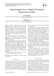 Implementation of a Simple Document Repository System