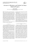 Advances in Mechanics and Outlook for Future Mankind Progress