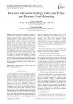 Resource Allocation Strategy with Lease Policy and Dynamic Load Balancing