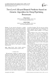 Two-Level Alloyed Branch Predictor based on Genetic Algorithm for Deep Pipelining Processors