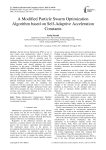 A Modified Particle Swarm Optimization Algorithm based on Self-Adaptive Acceleration Constants