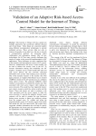 Validation of an adaptive risk-based access control model for the internet of things