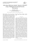Alleviating malicious insider attacks in MANET using a multipath on-demand security mechanism