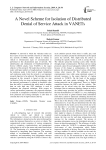 A novel scheme for isolation of distributed denial of service attack in VANETs