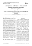 An approach to develop a transactional calculus for semi-structured database system