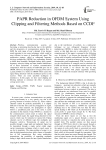 PAPR reduction in OFDM system using clipping and filtering methods based on CCDF