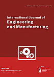 5 vol.9, 2019 - International Journal of Engineering and Manufacturing
