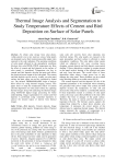 Thermal image analysis and segmentation to study temperature effects of cement and bird deposition on surface of solar panels