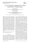 A low-complexity algorithm for contrast enhancement of digital images
