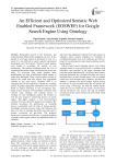 An Efficient and Optimized Sematic Web Enabled Framework (EOSWEF) for Google Search Engine Using Ontology