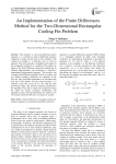 An implementation of the finite differences method for the two-dimensional rectangular cooling fin problem