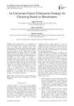 An univariate feature elimination strategy for clustering based on metafeatures