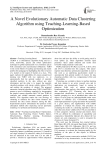 A novel evolutionary automatic data clustering algorithm using teaching-learning-based optimization