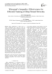 Winograd’s inequality: effectiveness for efficient training of deep neural networks