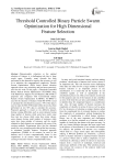 Threshold controlled binary particle swarm optimization for high dimensional feature selection