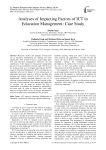 Analyses of impacting factors of ICT in education management: case study