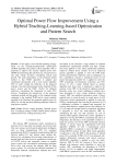 Optimal power flow improvement using a hybrid teaching-learning-based optimization and pattern search