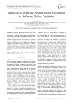 Application of hybrid search based algorithms for software defect prediction