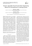 Genetic algorithm-based curriculum sequencing model for personalised e-learning system