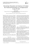Knowledge extraction and analysis to evaluate the financial performance of an organization using OLAM
