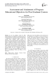 Assessment and attainment of program educational objectives for post graduate courses