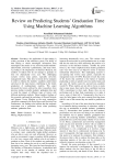 Review on predicting students’ graduation time using machine learning algorithms
