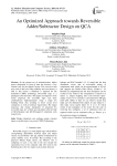 An optimized approach towards reversible adder/subtractor design on QCA