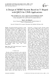 A Design of MIMO System Based on Y-Shaped with QSCS for UWB Applications