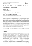 An Optimized Protocol of M2M Authentication for Internet of Things (IoT)