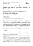 Knowledge Extraction Methods as a Measurement Tool of Depression Discovery in Saudi Society