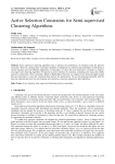 Active Selection Constraints for Semi-supervised Clustering Algorithms