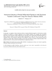 Numerical Solution of Partial Differential Equations with Fractional Variable Coefficients Using New Iterative Method (NIM)