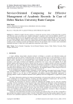 Service-Oriented Computing for Effective Management of Academic Records: In Case of Debre Markos University Burie Campus