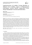Implementation of Usability Testing Methods to Measure the Usability Aspect of Management Information System Mobile Application (Case Study Sukamiskin Correctional Institution)