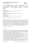 A Reengineering based Framework for Integration of e-Governance Portal of Various State
