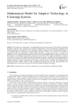 Mathematical Model for Adaptive Technology in E-learning Systems